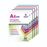 Mapibind 550 Mic PP A3 Cilt Kapağı Şeffaf Buzlu 50 Li - Mapi
