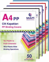 Mapibind 550 Mic PP A4 Cilt Kapağı Kırmızı 50 Li - Mapi