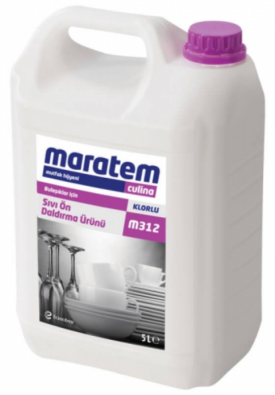 Maratem M312 Bulaşık Makinesi Klorlu Ön Daldırma Sıvısı 5 Lt