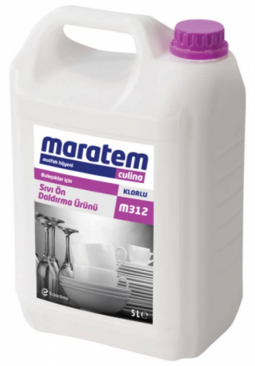 Maratem M312 Bulaşık Makinesi Klorlu Ön Daldırma Sıvısı 5 Lt 