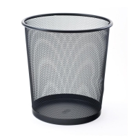 Mas 854 Metal Çöp Kovası Tam Delikli 10 Lt Siyah - Mas Ofis Gereçleri