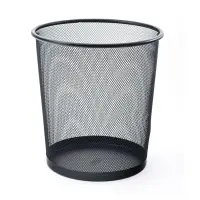 Mas 854 Metal Çöp Kovası Tam Delikli 10 Lt Siyah - 1
