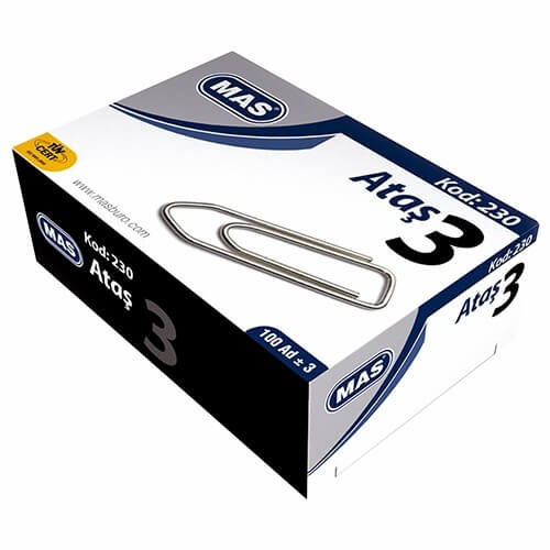 Mas Ataş No 3 Nikel Kaplı Süper Kalite 100 Adet 