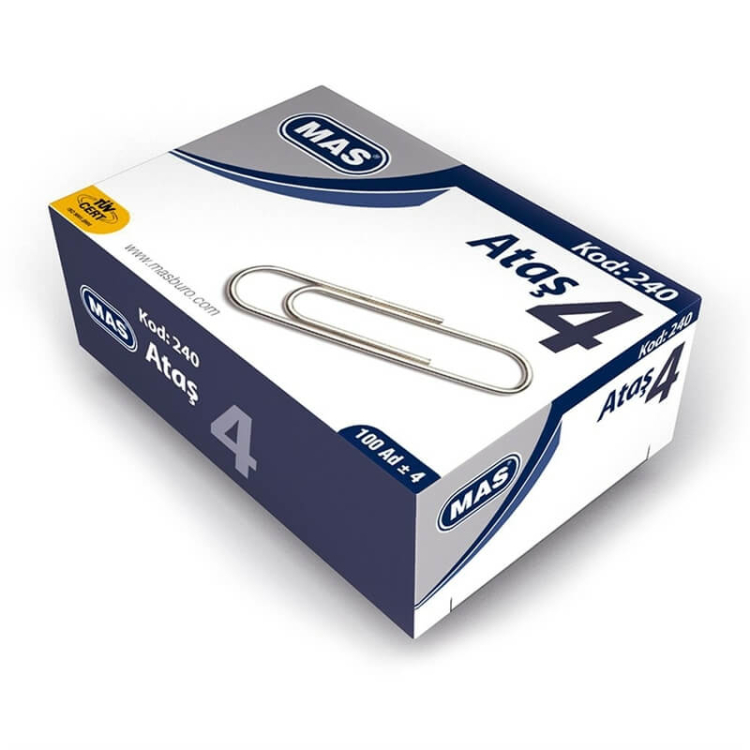 Mas Ataş No 4 Nikel Kaplı Süper Kalite 100 Adet 