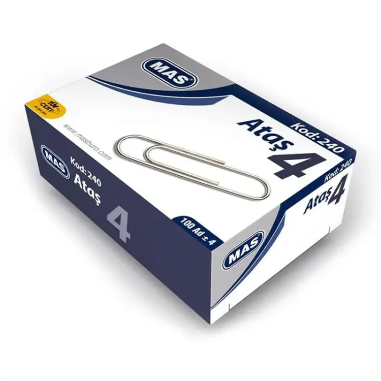 Mas Ataş No 4 Nikel Kaplı Süper Kalite 100 Adet - 1