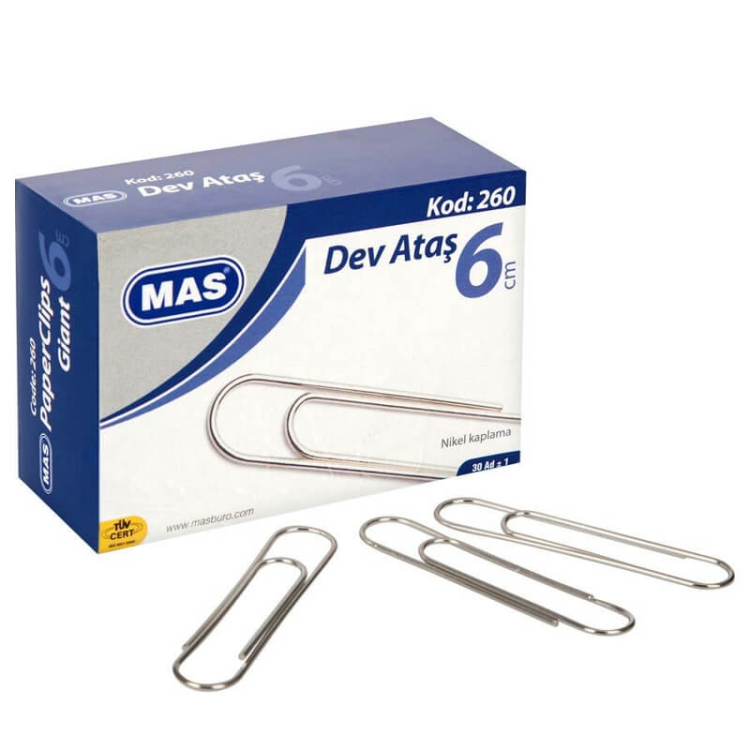 Mas Dev Ataş Battal Tip Süper Kalite 6 Cm 30 Adet 