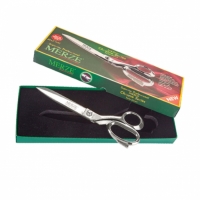 Merze Özel Üretim Krom Kaplama Hediye Kutulu Terzi Makası Kırmızı Saplı (6511 - No:11) D-128 - Mercan Makas