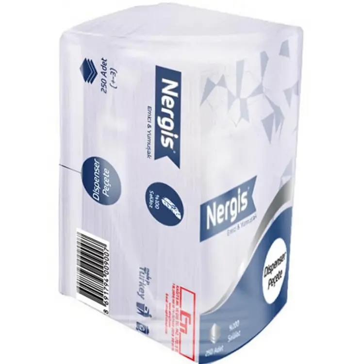 Nergis Dispenser Peçete Hijyenik Ambalaj 250 Li x 18 Paket - 1
