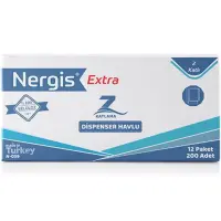 Nergis Z Katlama Dispenser Havlu 200 Lü x 12 Paket