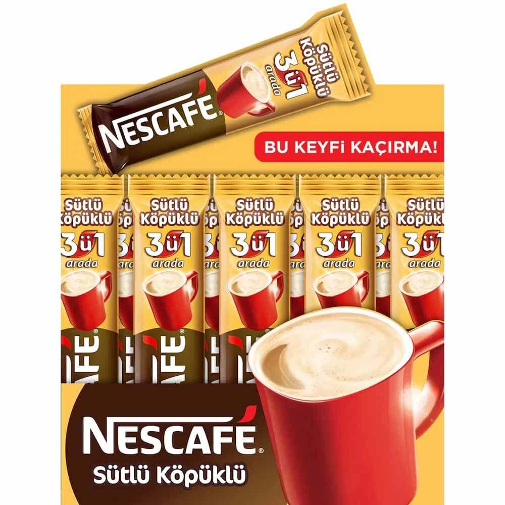 Nescafe 3'ü 1 Arada Sütlü Köpüklü 17.4 Gr 72 Li Paket