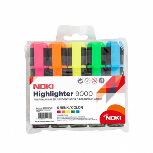 Noki Fosforlu Kalem PVC 5 Li 