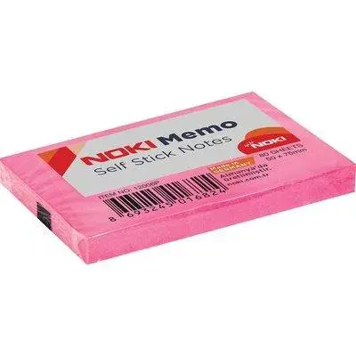 Noki Memo 50x75 Pembe Yapışkanlı Not Kağıdı 80 Yaprak - 1