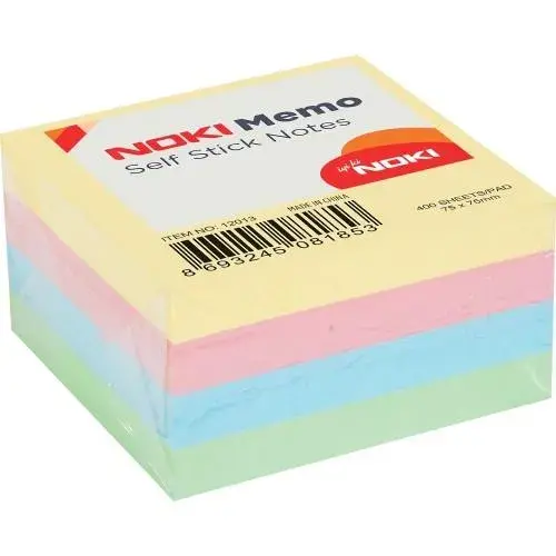 Noki Memo 75x75 Pastel Küp Blok 400 Yaprak - Noki