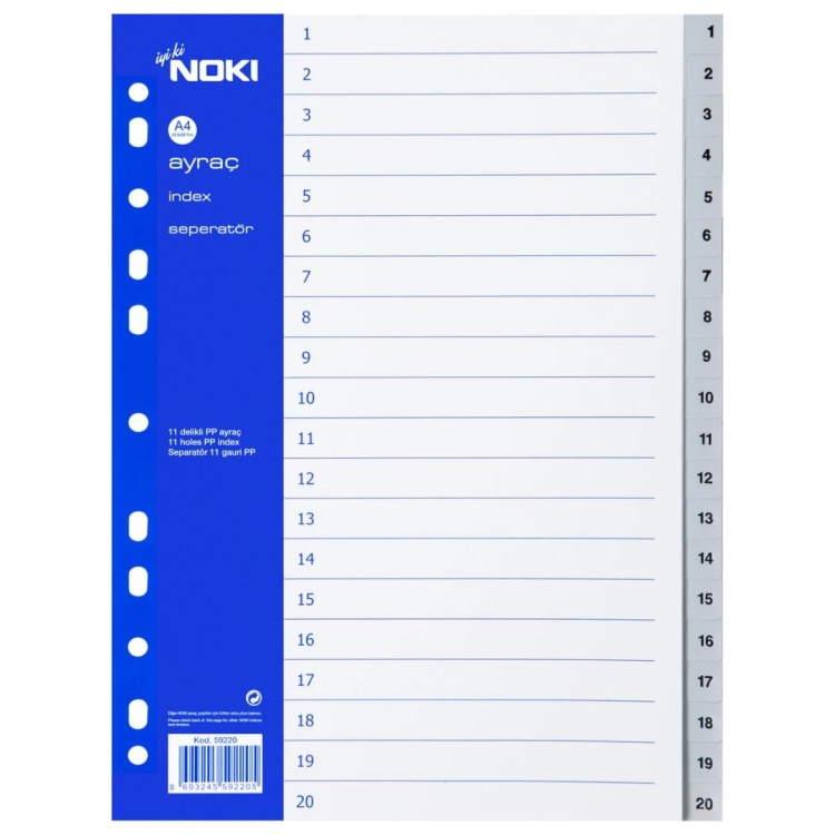 Noki Seperatör 1-20 Rakam 