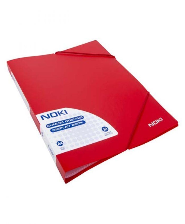 Noki Sunum Dosyası Cepli Kırmızı 30 Lu 