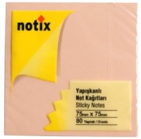 Notix Yapışkanlı Not Kağıdı Pastel Krem 80 Yaprak 75x75 mm (N-PK-7575) - Notix
