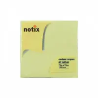 Notix Yapışkanlı Not Kağıdı Pastel Sarı 100 Yaprak 75x75 mm (N-PS-7575) - 1