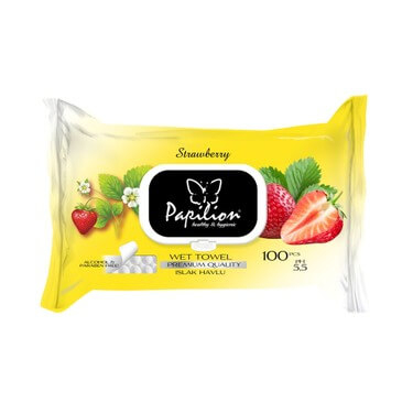 Papilion Islak Havlu Çilek 100 Lü 