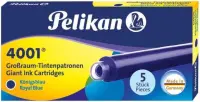 Pelikan Dolma Kalem Kartuşu 4001 Uzun Mavi 6 Lı 