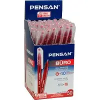 Pensan Büro Tükenmez Kalem 1 mm Kırmızı 50 Li 2270