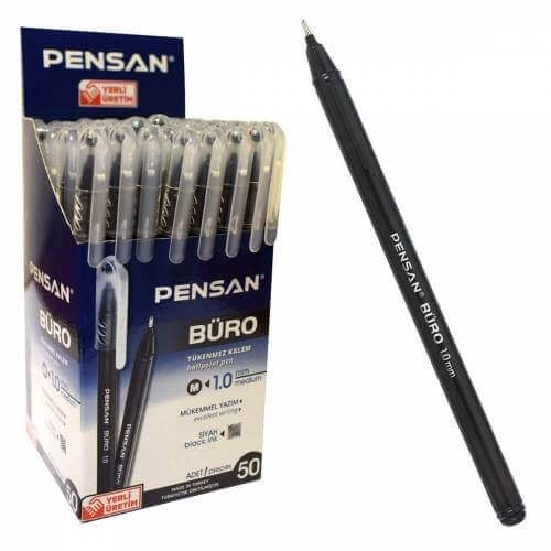 Pensan Büro Tükenmez Kalem 1 mm Siyah 50 Li 2270 
