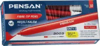 Pensan Keçeli Kalem 3003 Kırmızı 10 Lu