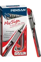 Pensan My Sign Jel İmza Kalemi 6030 Kırmızı 12 Li