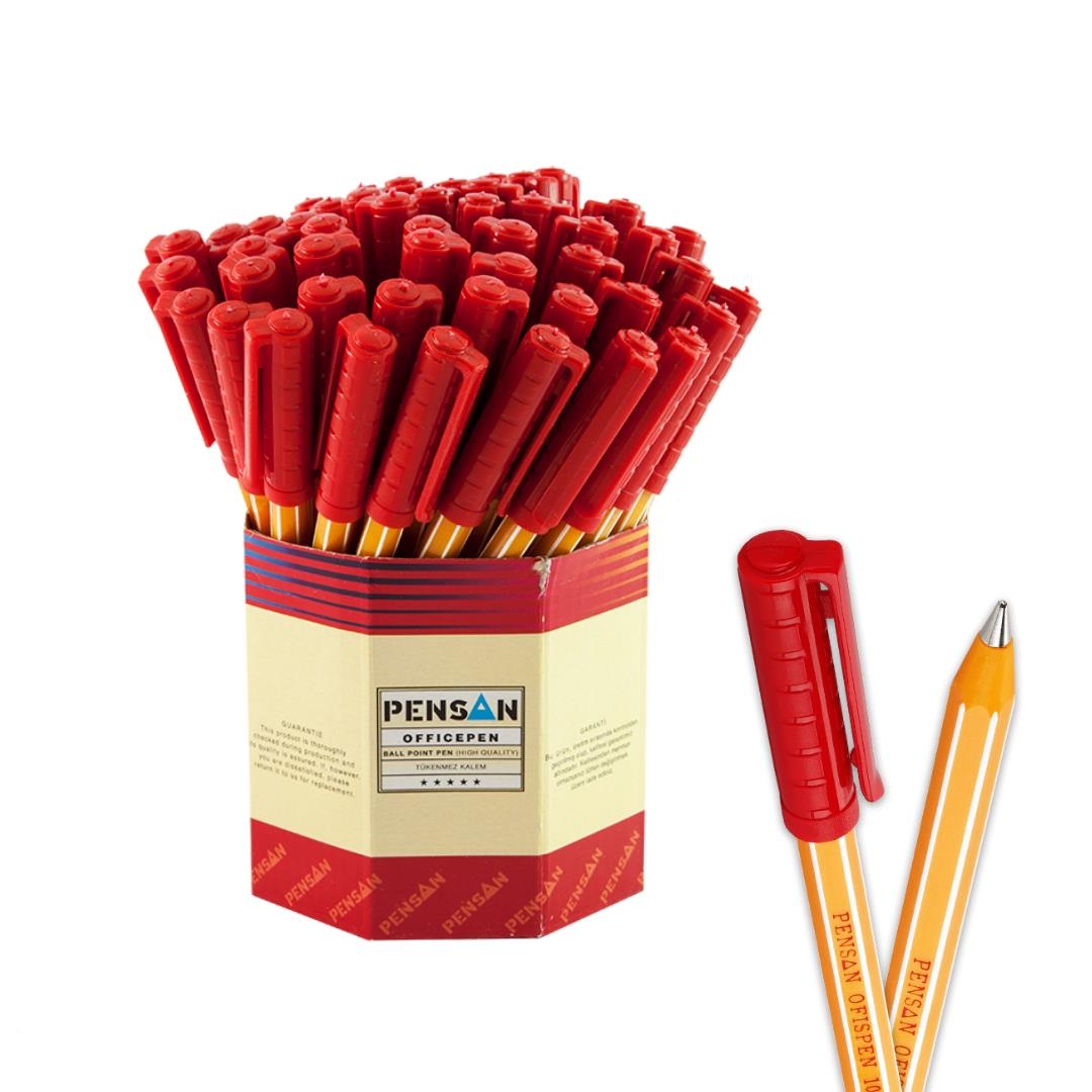 Pensan OfisPen Tükenmez Kalem Kırmızı 1 mm 60 Lı 1010
