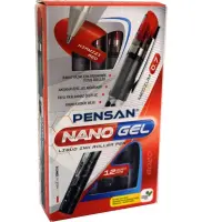 Pensan Roller Kalem Nano Jel 6020 Kırmızı 12 Li