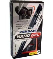 Pensan Roller Kalem Nano Jel 6020 Siyah 12 Li