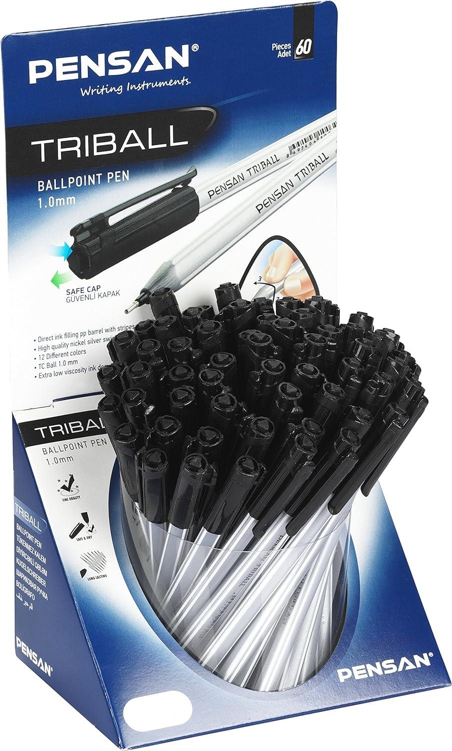 Pensan Tribal Tükenmez Kalem Siyah 60 Lı