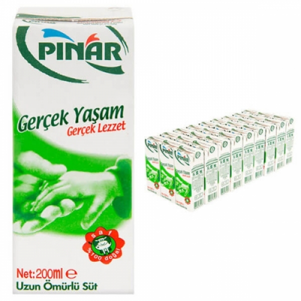 Pınar Tam Yağlı Süt 1/5 200 Ml 27 Li
