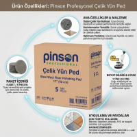 Pinson Çelik Yün Pedi 43 Cm 5 Adet - 3