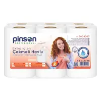Pinson Extra İçten Çekmeli Dispenser Havlu 6 Lı 85 Mt
