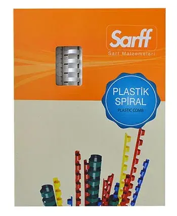 Sarff 6 mm Mavi Delux Plastik Spiral 100 Adet - 1