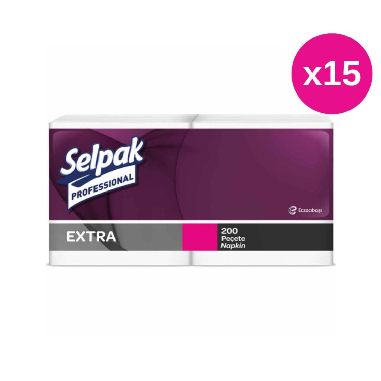 Selpak Professional Extra Peçete 200 Lü 15 Paket 