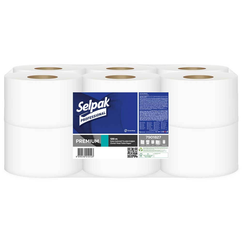 Selpak Professional Premium İçten Çekmeli Tuvalet Kağıdı 12 Li 120 Mt