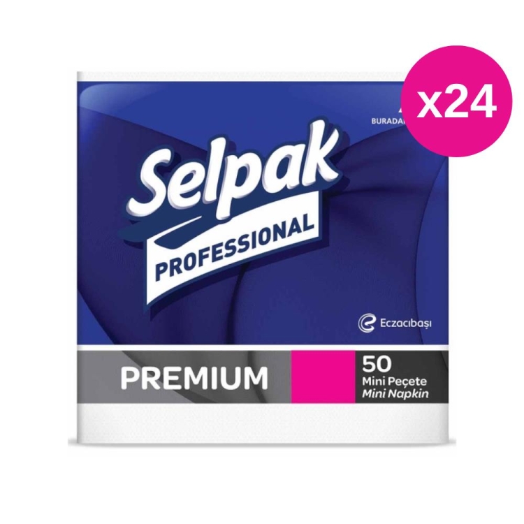 Selpak Professional Premium Mini Peçete 50 Li 24x24 Cm 24 Paket 