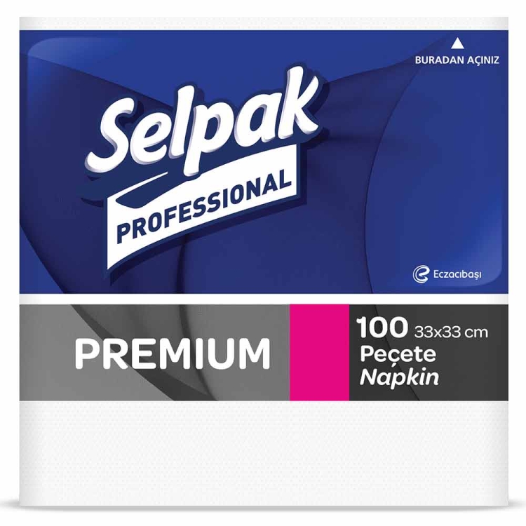 Selpak Professional Premium Peçete 100 Lü 33x33 Cm 