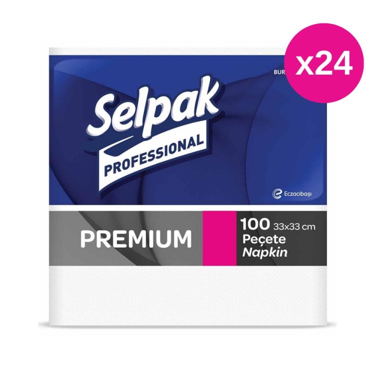 Selpak Professional Premium Peçete 100 Lü 33x33 Cm - 24 Paket 