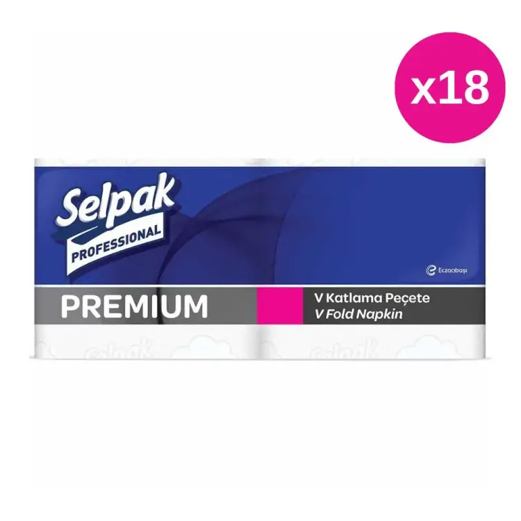 Selpak Professional Premium Pickasso V Katlama Peçete 250 Li 18 Paket - Selpak Professional