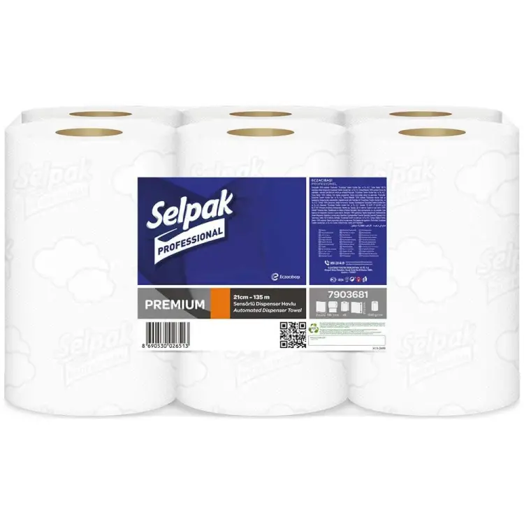 Selpak Professional Premium Sensörlü Dispenser Havlu 21 Cm 135 Metre 6 Lı - 1