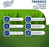 Selpak Professional Recycled İçten Çekmeli Tuvalet Kağıdı 12 Li 120 Mt - 5
