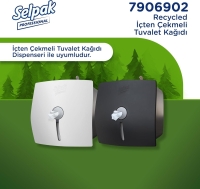 Selpak Professional Recycled İçten Çekmeli Tuvalet Kağıdı 12 Li 120 Mt - 6