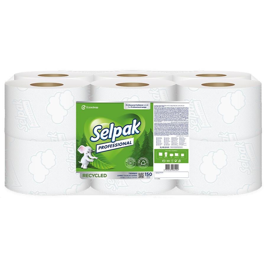 Selpak Professional Recycled Jumbo Tuvalet Kağıdı 12 Li 150 Mt