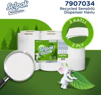 Selpak Professional Recycled Sensörlü Dispenser Havlu 21 Cm 135 Metre 6 Lı (1)