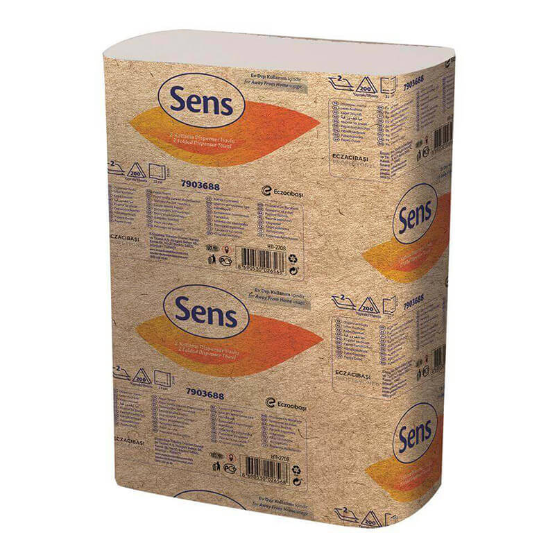 Sens Z Katlama Dispenser Havlu 200 Lü 12 Paket