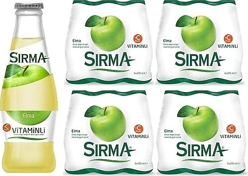 Sırma C-Plus Elmalı Maden Suyu 200 Ml 24 Lü