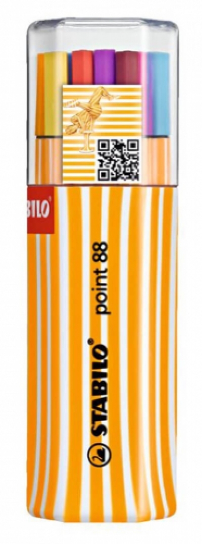 Stabilo Gliss Keçeli Kalem Set Point 88 Twin Pack - İkiz Paket 20 Renk 8820-01