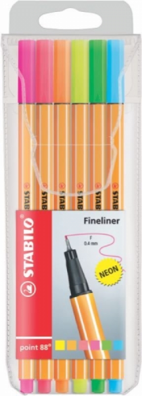 Stabilo Gliss Keçeli Kalem Takım Point 88 6 Lı Neon Askılı Paket 88/6-1